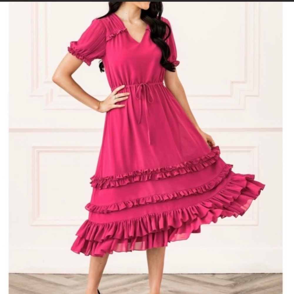 Rachel Parcell Pink Midi Dress